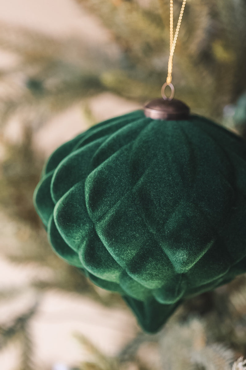 Dark Green Velvet Onion Ornament – Hello Holidays