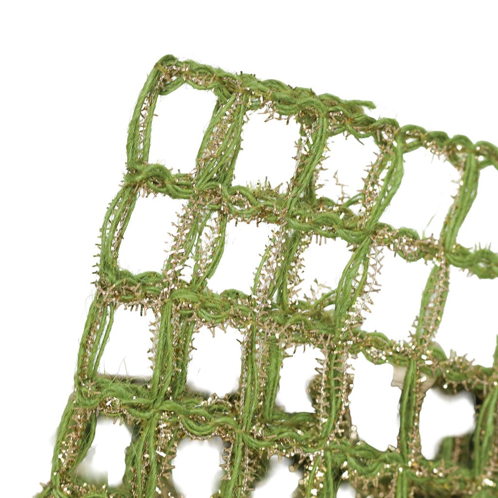Natural Glitz Forest Green Ribbon