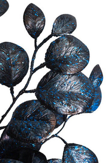 Navy Metallic Leaf Spray