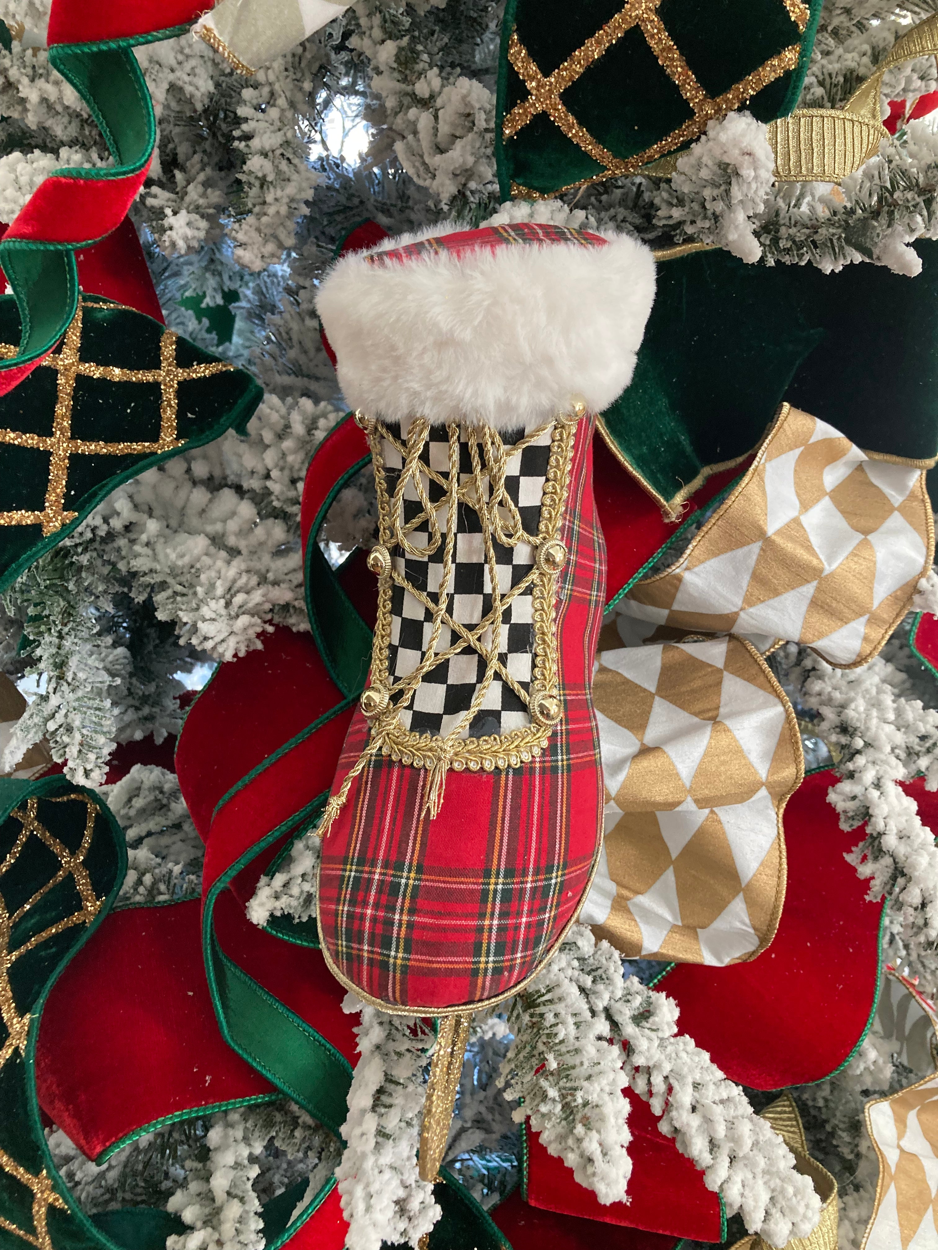 Plaid Ice Skate Ornament - LIMITED STOCK