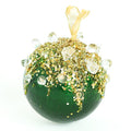 Emerald Sugar Crystal Ball Ornament