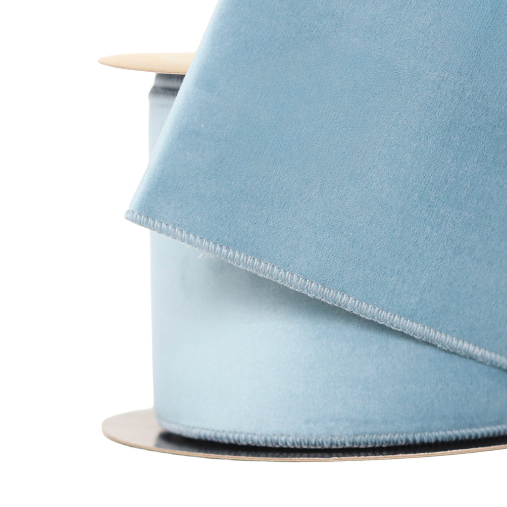 Soft Blue Velvet Taffeta