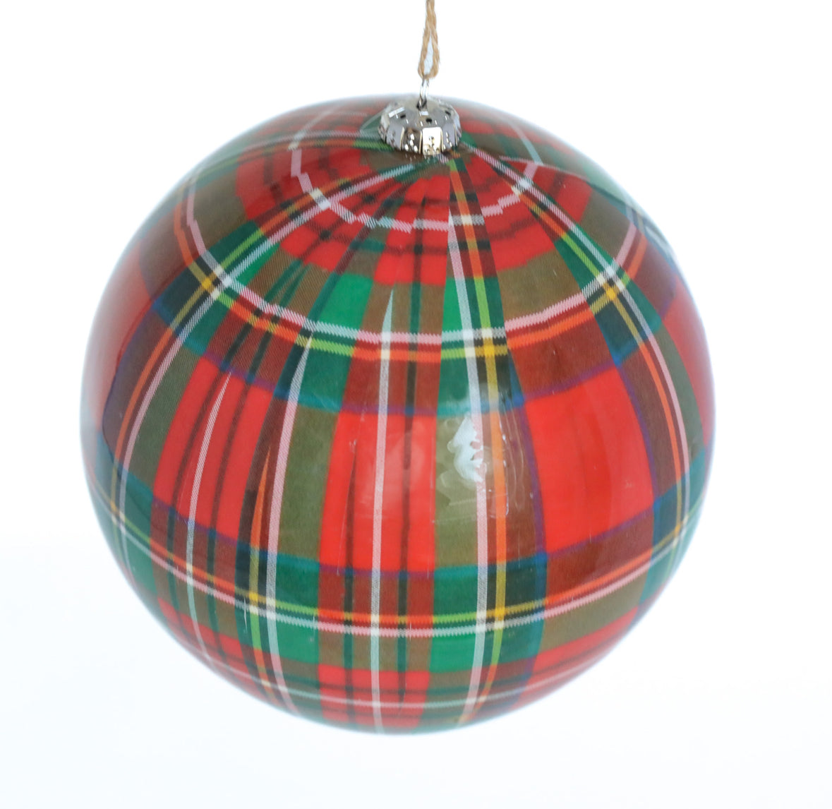 Christmas Plaid Ball Ornament