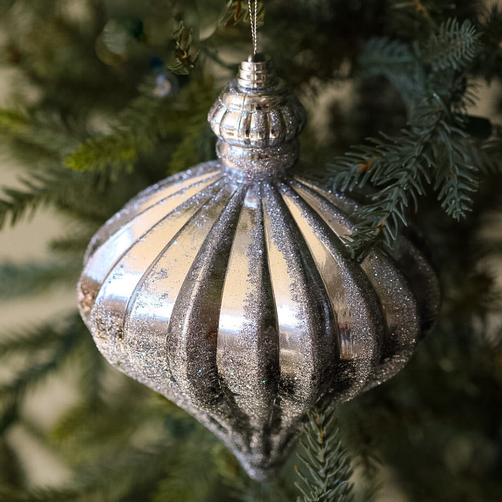 Black Pewter Onion Ornament