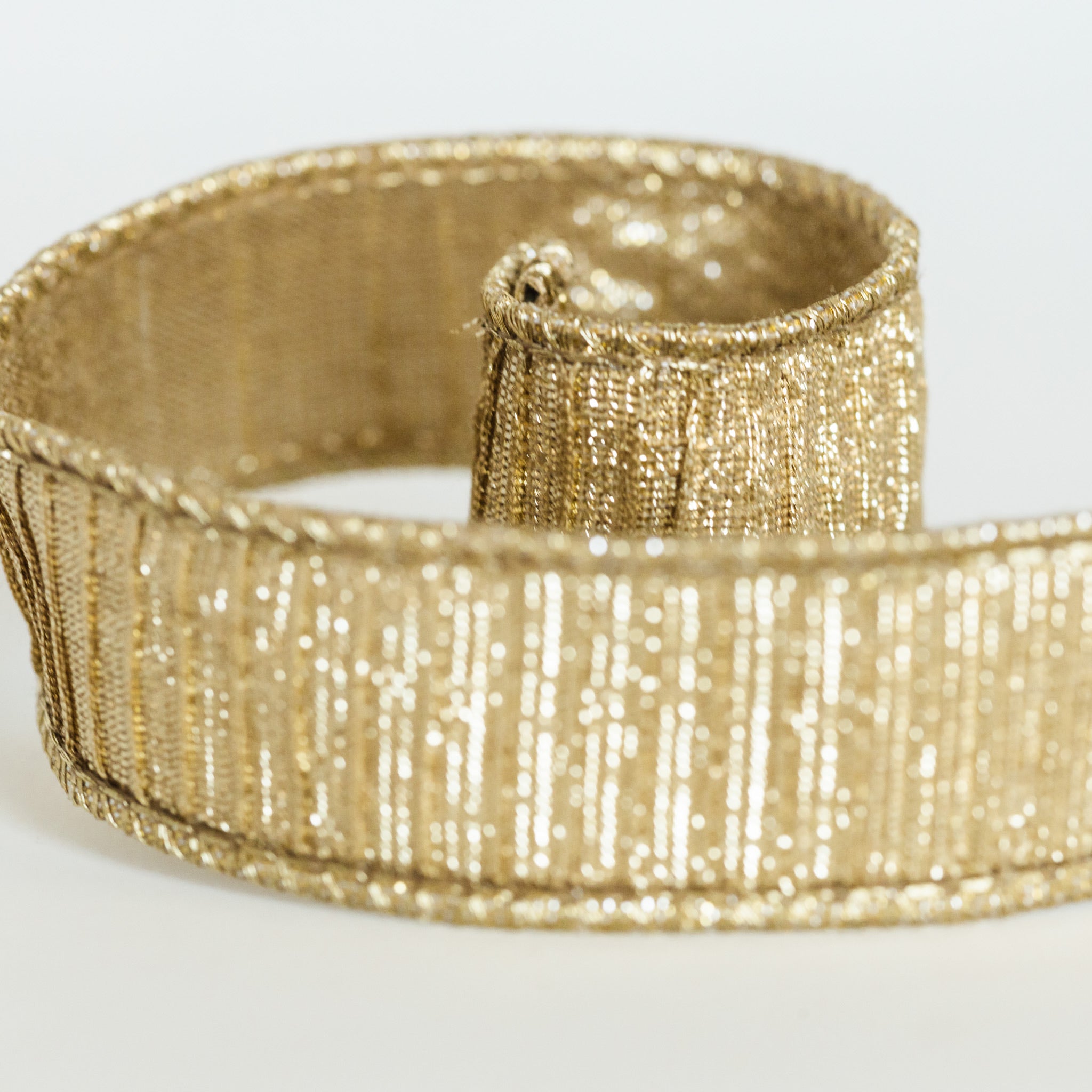 Pleated Gold Metallic Ribbon