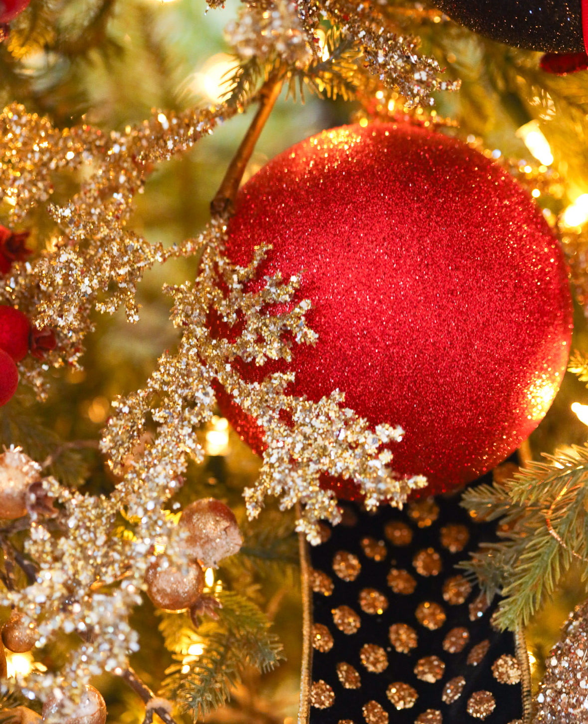 Glitter Ball Ornament - Available in Multiple Colors