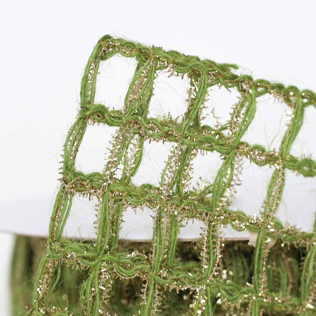 Natural Glitz Forest Green Ribbon