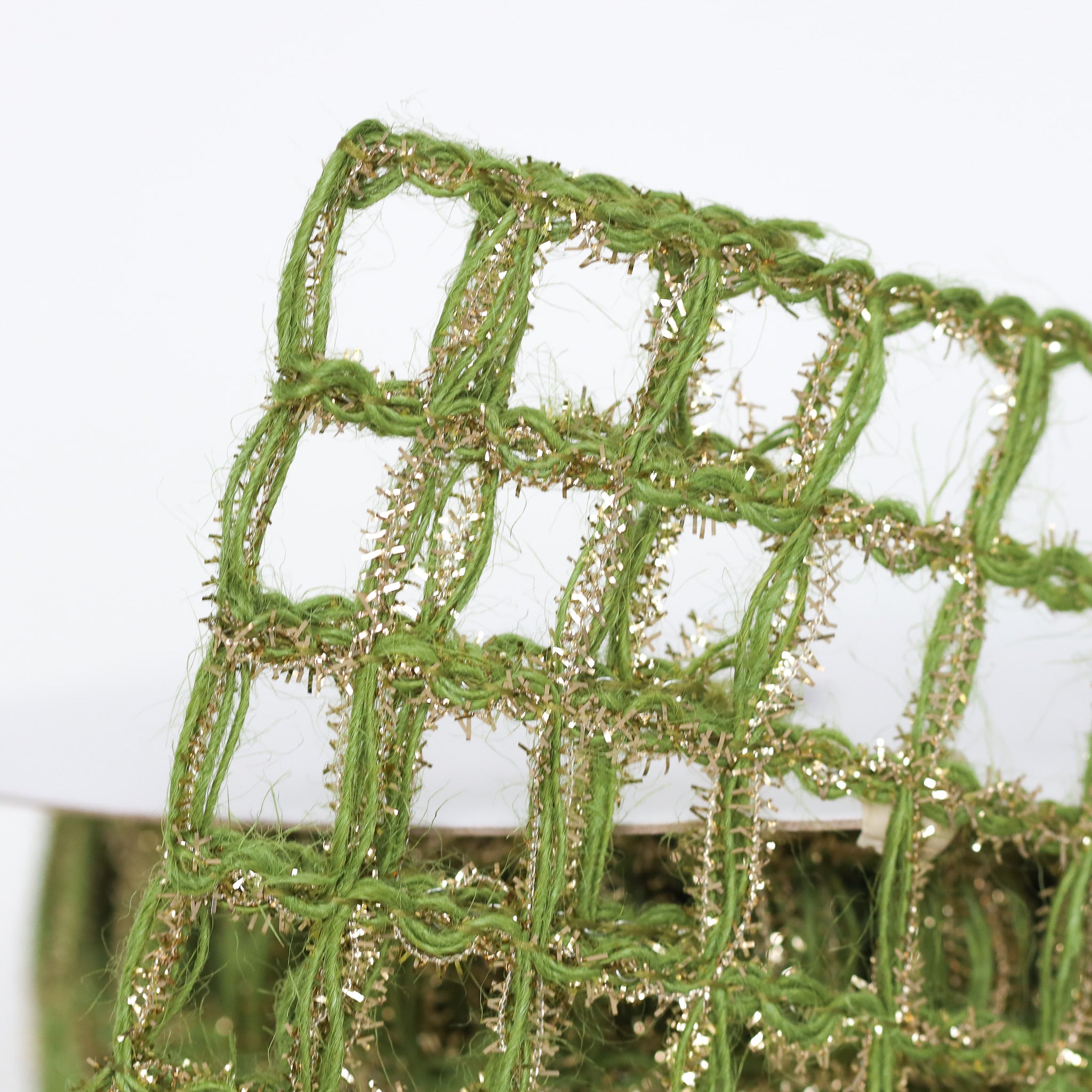 Natural Glitz Forest Green Ribbon