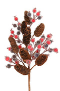 Pinecone and Beaded Multi Berry Spray
