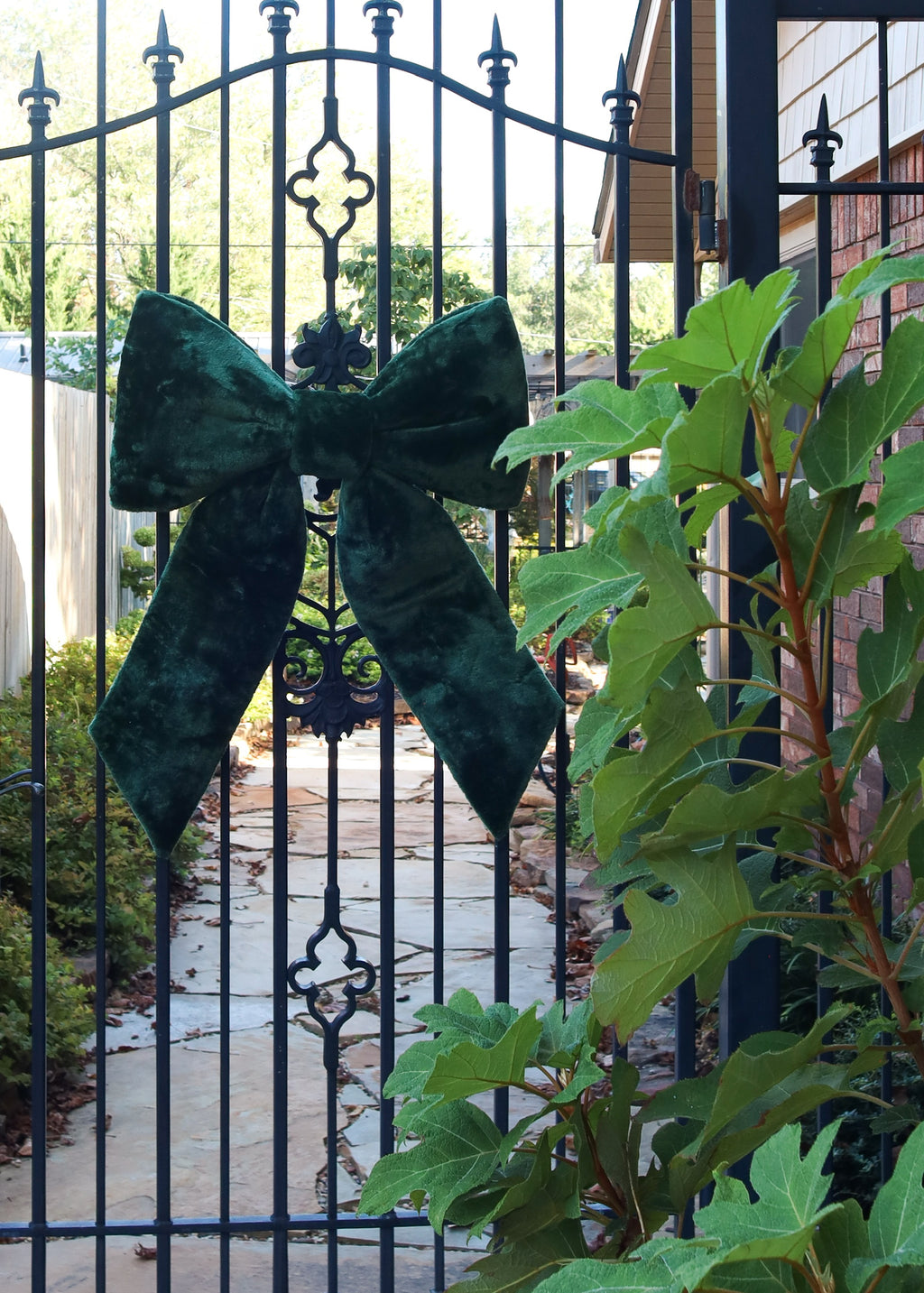 Giant Green Velvet Bow