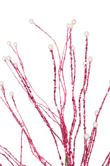 Hot Pink Pearly Willow Spray