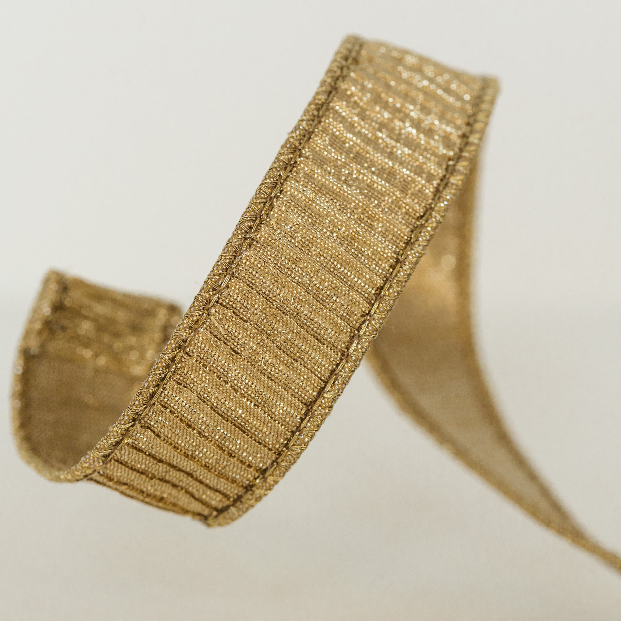 Pleated Gold Metallic Ribbon