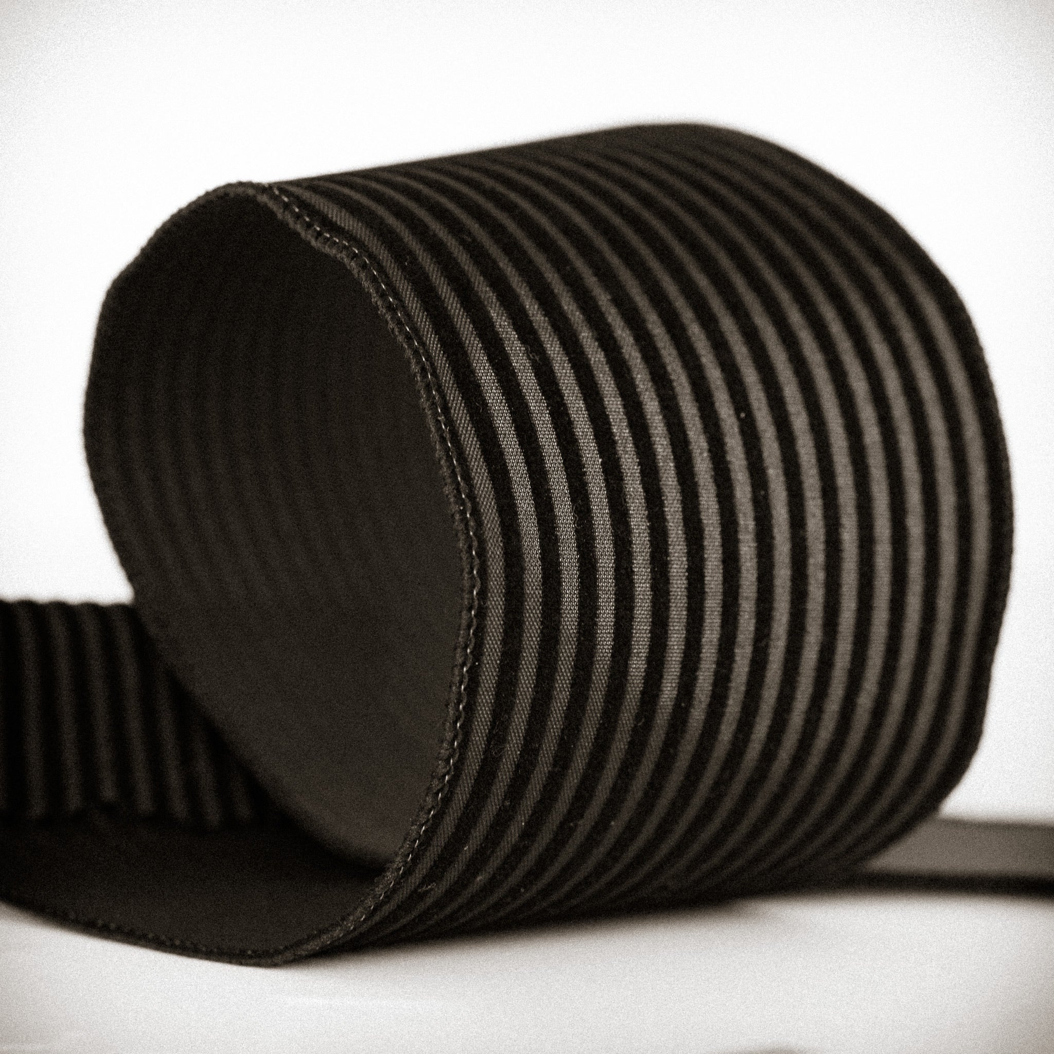 Black Charcoal Mini Stripe Ribbon