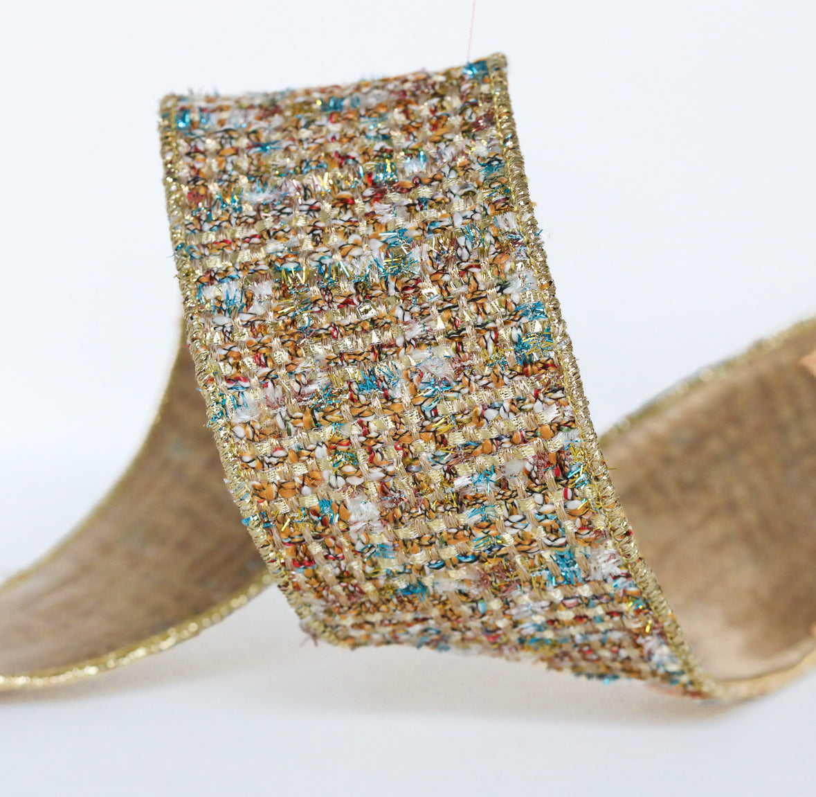 Glamorous Golden Tweed Ribbon - LIMITED STOCK