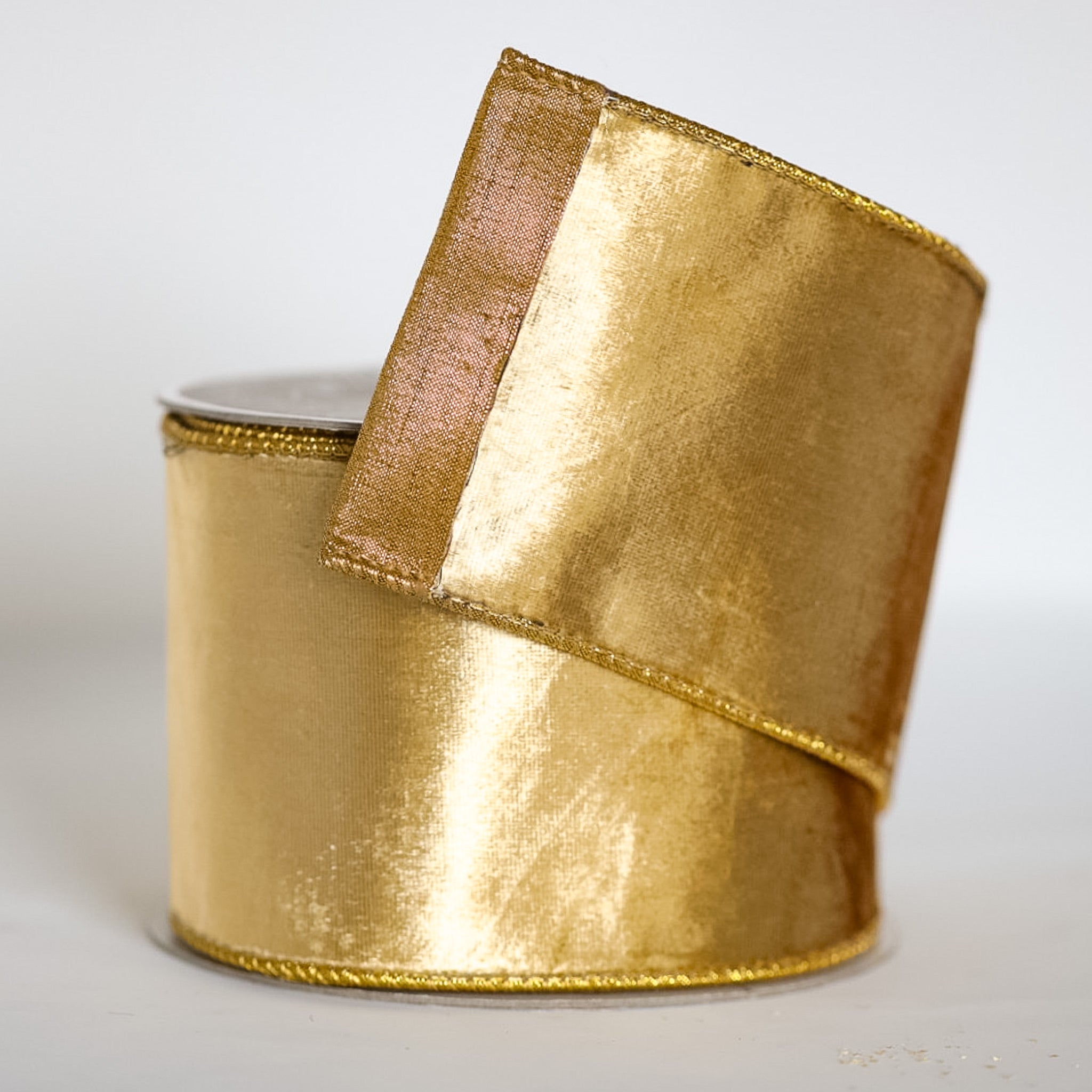 1 Emerald & Gold Velvet DESIGNER Ribbon