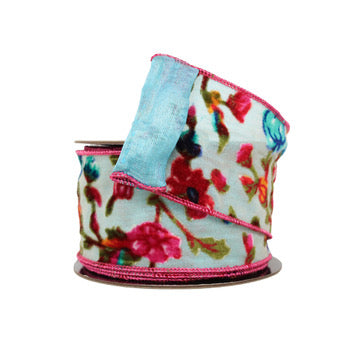 Blue Floral Explosion Ribbon