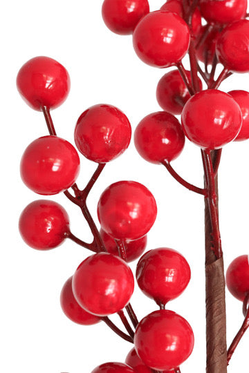 Glossy Red Berry Spray