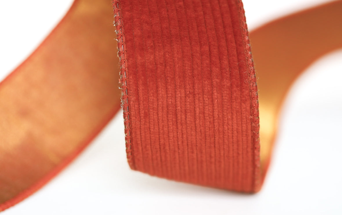 Burnt Sienna Corduroy Ribbon