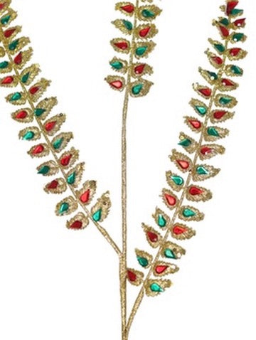 Holiday Jewel Leaf Spray