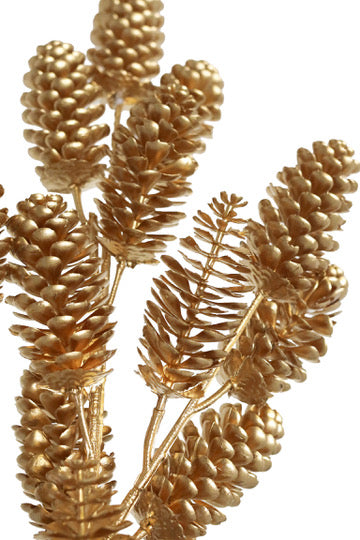 Gold Pinecone Spray