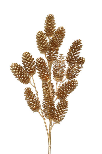Gold Pinecone Spray
