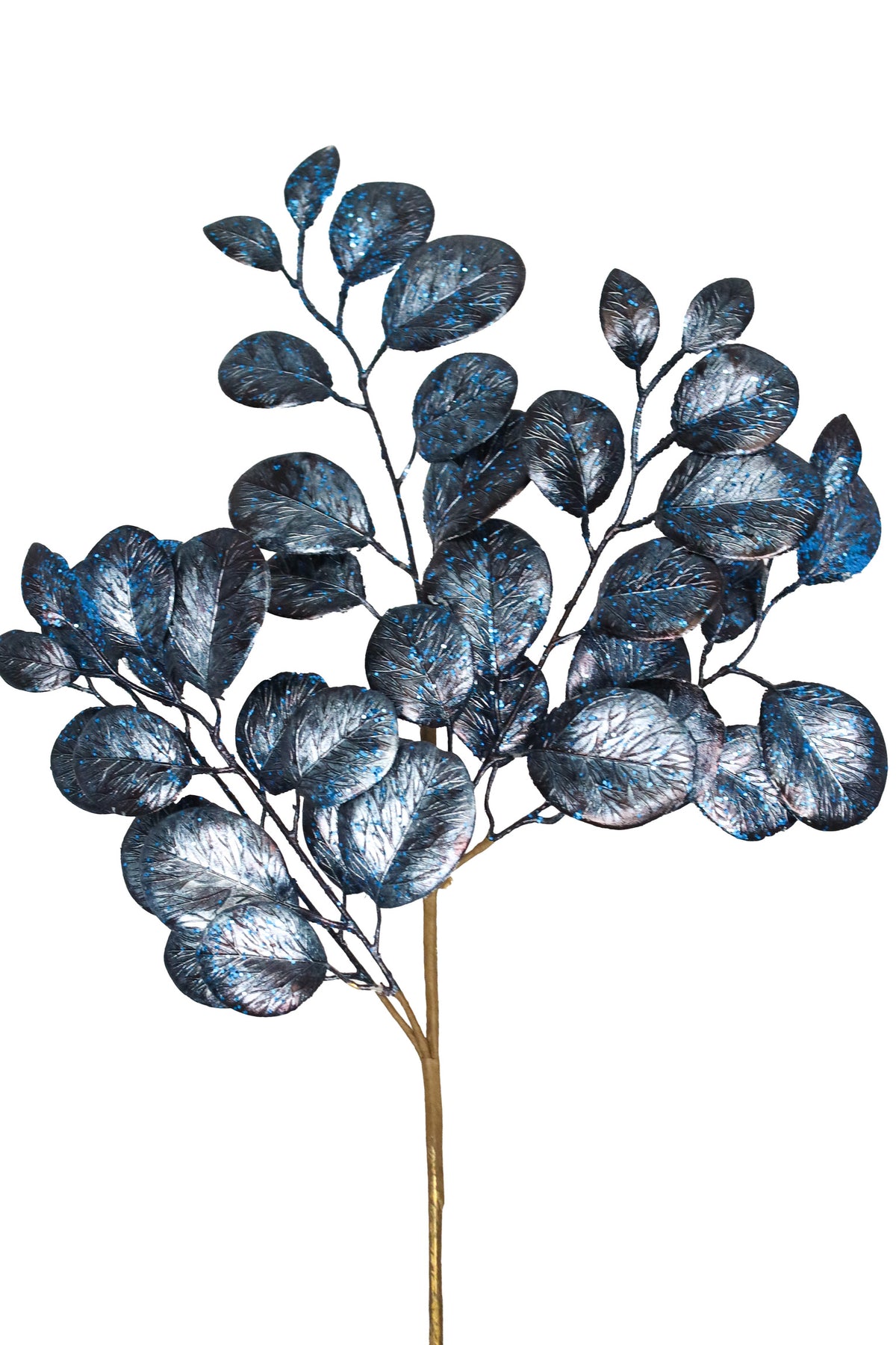 Navy Metallic Leaf Spray