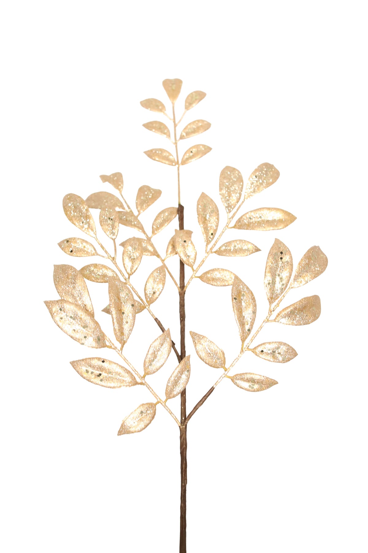 Gilded Metallic Leaves Spray