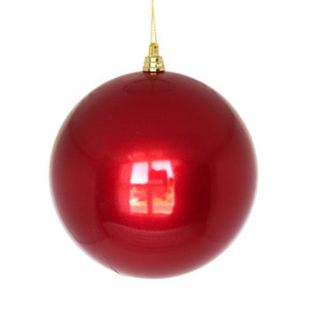 Candy Apple Red Ball Ornament - 6"