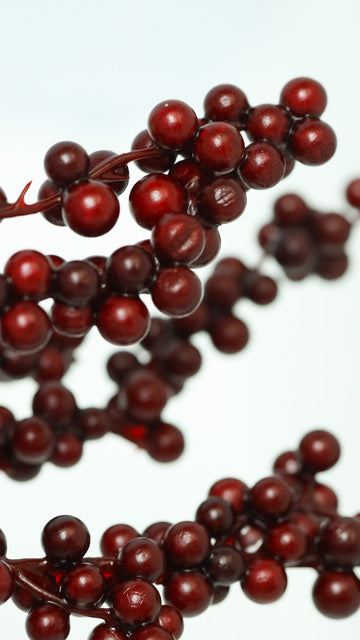 Burgundy Berry Branch Spray