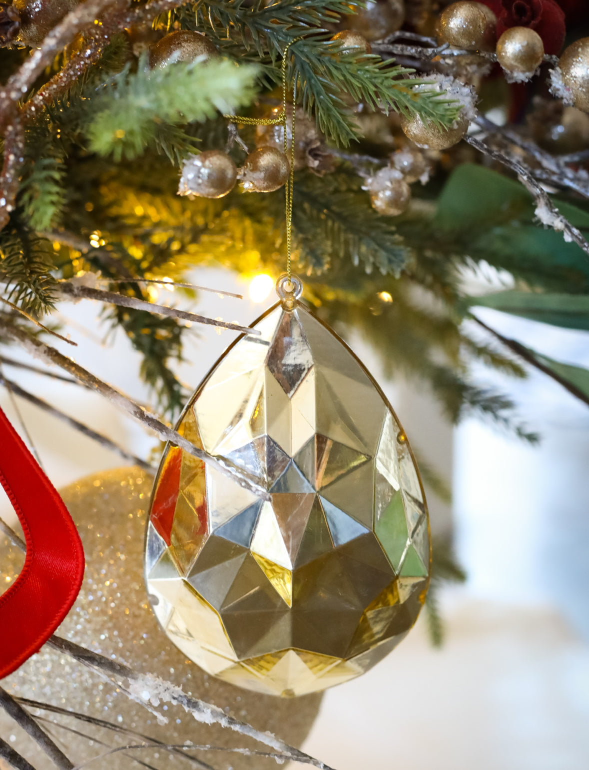 Jewel Drop Ornament - Available in Three Colors