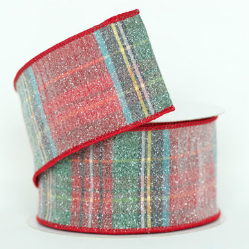 Frosted Alford Plaid Ribbon