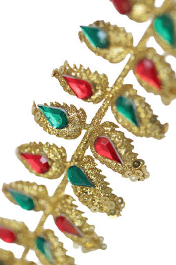 Holiday Jewel Leaf Spray