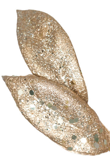 Gilded Metallic Leaves Spray