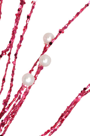 Hot Pink Pearly Willow Spray