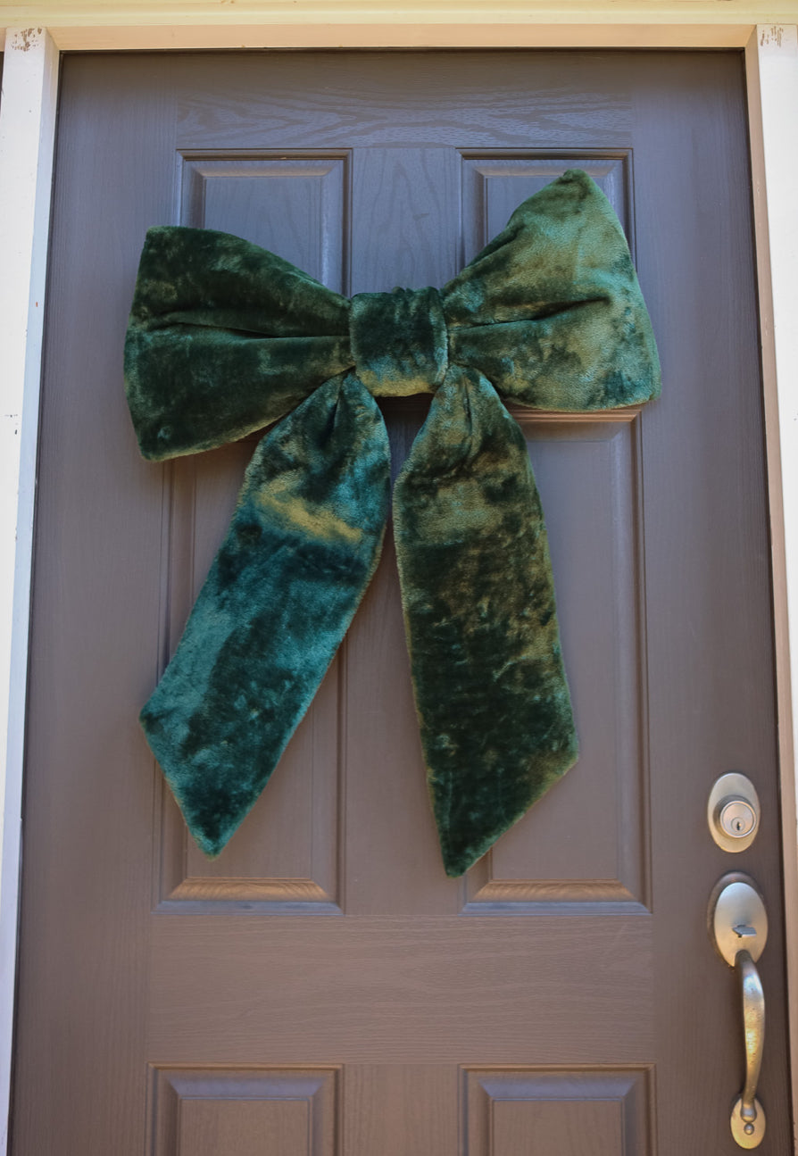 Giant Green Velvet Bow