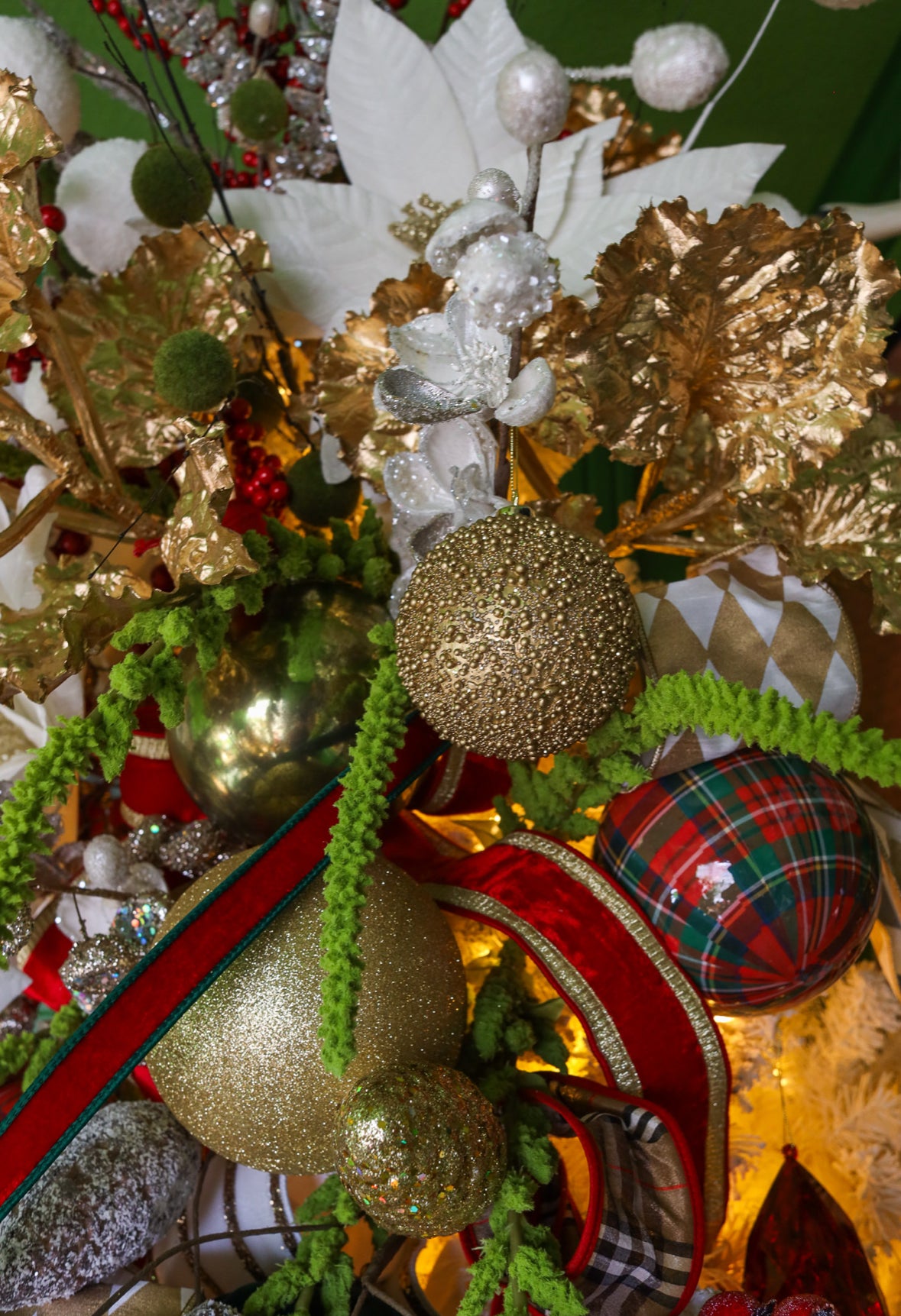 Christmas Plaid Ball Ornament