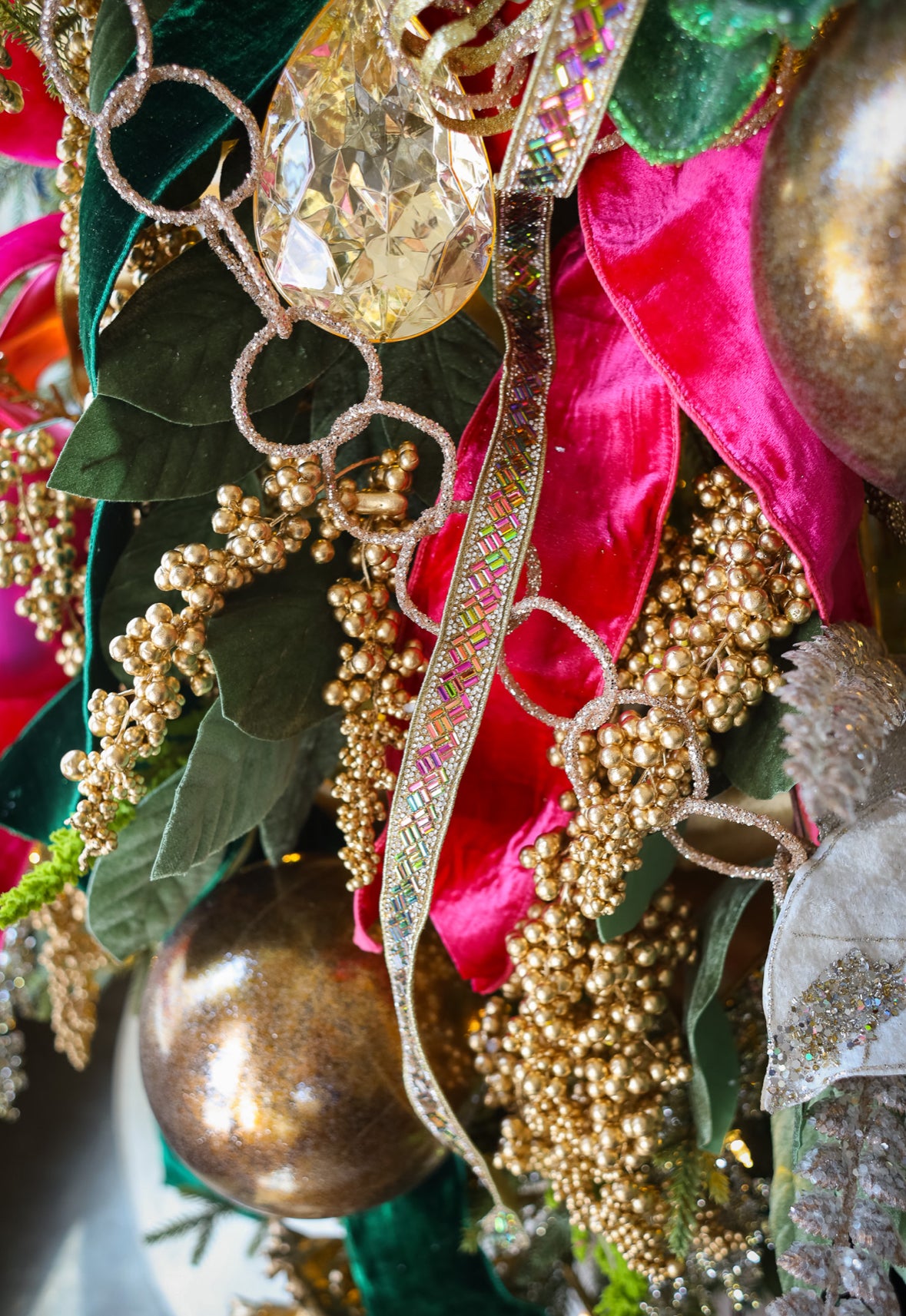 Champagne Beaded Jewel Chain Garland