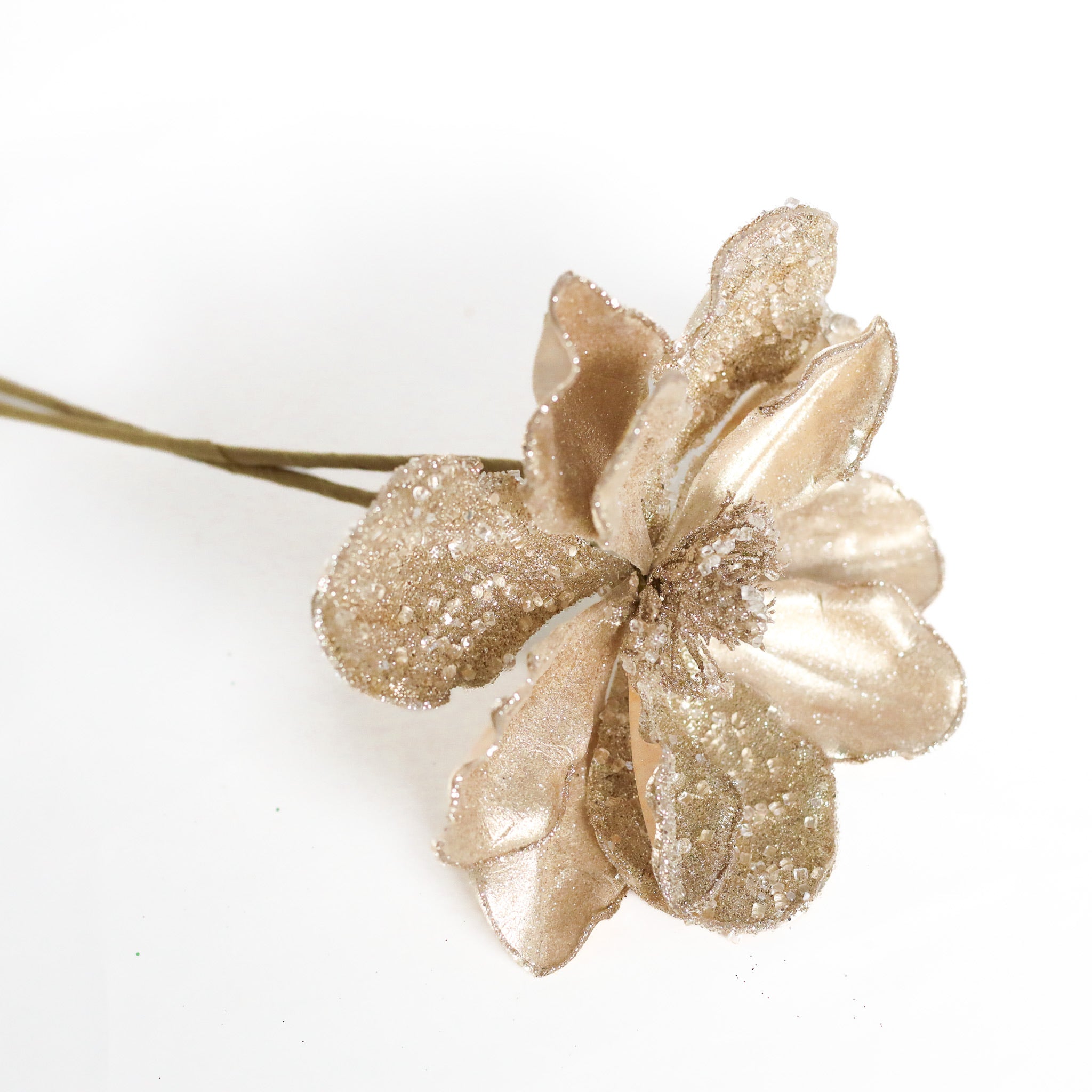 Gold Beaded Magnolia Stem