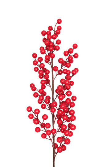 Glossy Red Berry Spray
