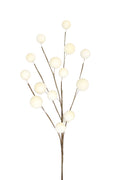 Cream Flocked Ball Stem