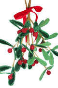 Beaded Velvet Mistletoe Branch