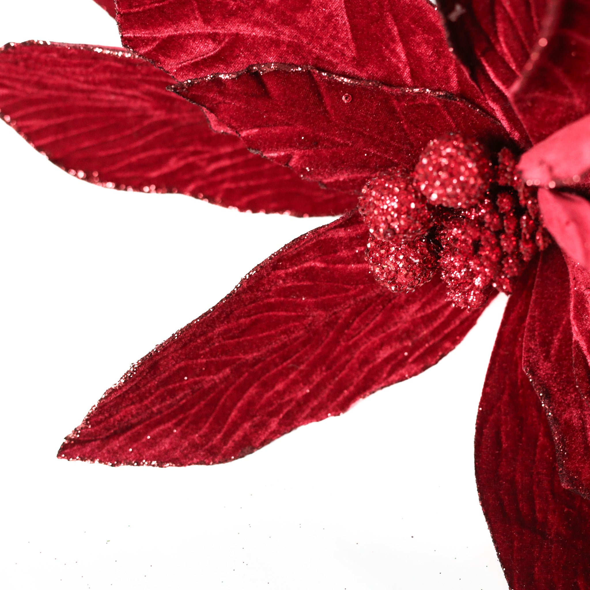 Burgundy Poinsettia Stem