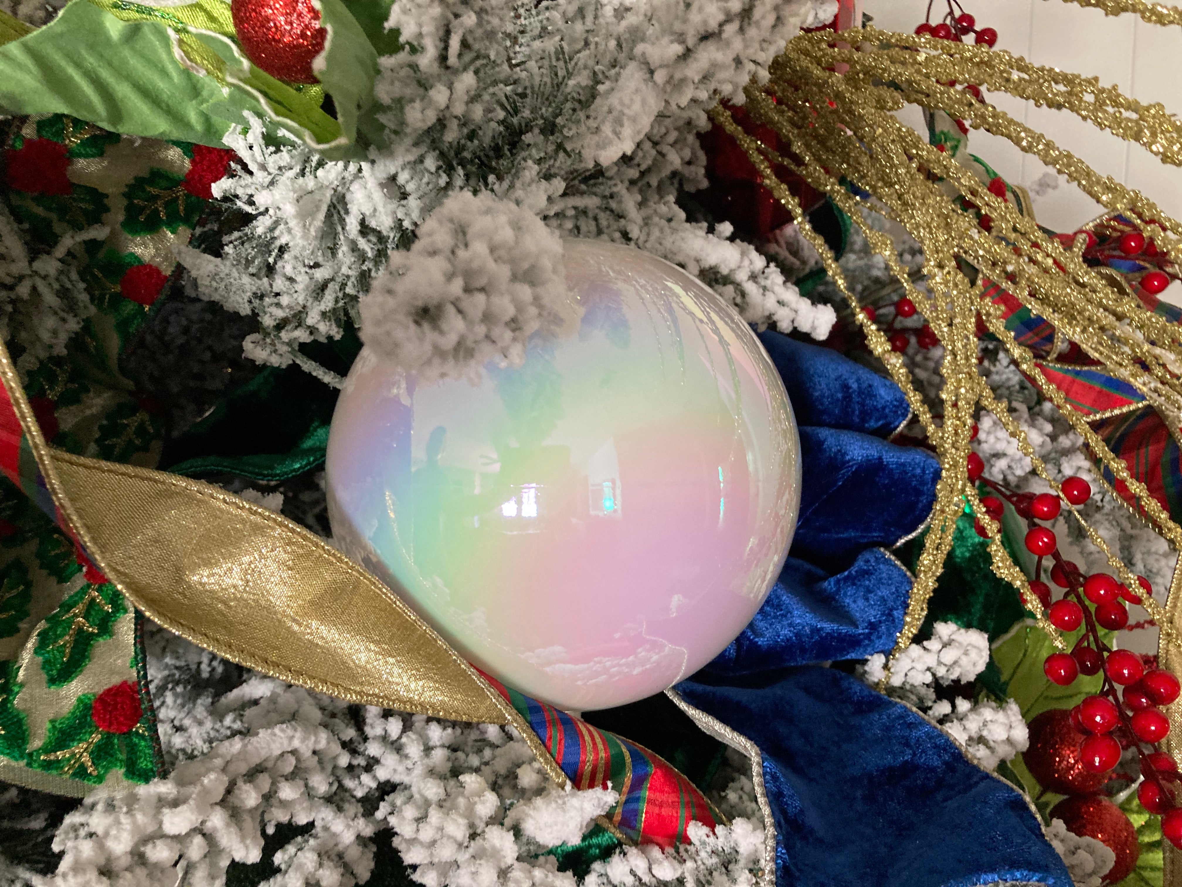 Iridescent Ball Ornament - Available in Two Colors