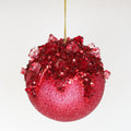 Hot Pink Sugar Crystal Ball Ornament