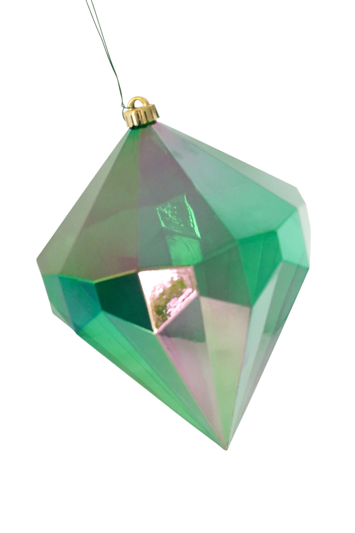 Emerald Quartz Crystal Ornament 12"