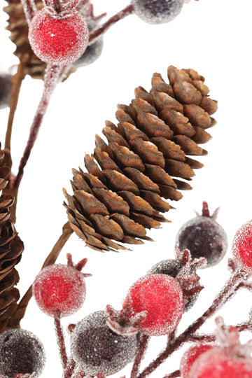 Pinecone and Beaded Multi Berry Spray