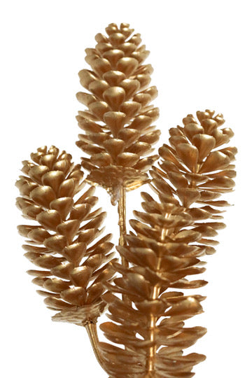 Gold Pinecone Spray