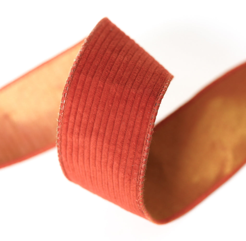 Burnt Sienna Corduroy Ribbon