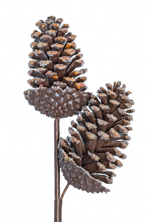 Glittered Pine Cone Spray