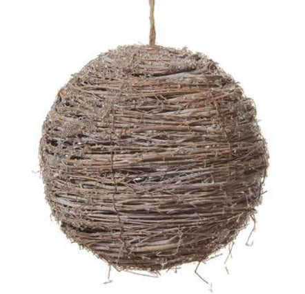 Iced Twig Ball Ornament - Available in Two Sizes